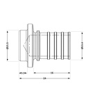 Заглушка натяжная Icma №1042 d16х2,2 851042BO05 фото - 2