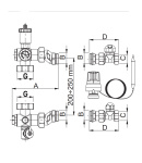 Смесительная група термостатична з ексцентриками Roho R71-100075 - 1