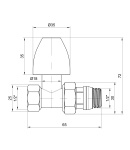 Кран радіаторний Thermo Alliance Base 1/2