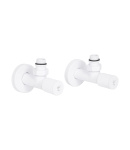 Комплект крану Thermo Alliance Standart 1/2″ Н для рушникосушарки, кутовий, білий — фото 3