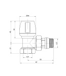 Радиаторный кран ICMA 1/2″ угловой с защитой от протечек — фото 2