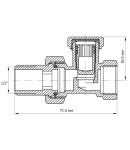 Кран вентильний 1/2x1/2 Koer KR.904 (KR0005) фото - 2