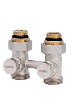 Вузол нижнього підключення радіатора прямий 3/4'' (комплект) Koer KR.1131 (KR2815)