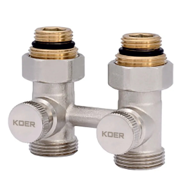 Вузол нижнього підключення радіатора прямий 3/4'' (комплект) Koer KR.1131 (KR2815) фото - 1
