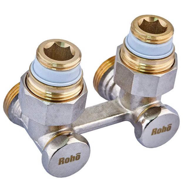 Кран запорный для радиатора Н-образный Roho R5351-075 - 3/4