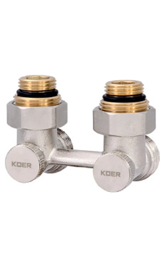Вузол нижнього підключення радіатора 3/4'' кутовий (комплект) Koer KR.1132 (KR2816)