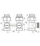 Вузол нижнього підключення радіатора прямий 3/4'' (комплект) Koer KR.1131 (KR2815) фото - 2