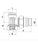 Кран радіаторний Roho R5250-050 - 1/2