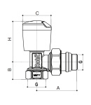 Кран радіаторний Roho R5550-050 - 1/2
