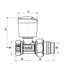 Кран радіаторний Roho R5560-050 - 1/2
