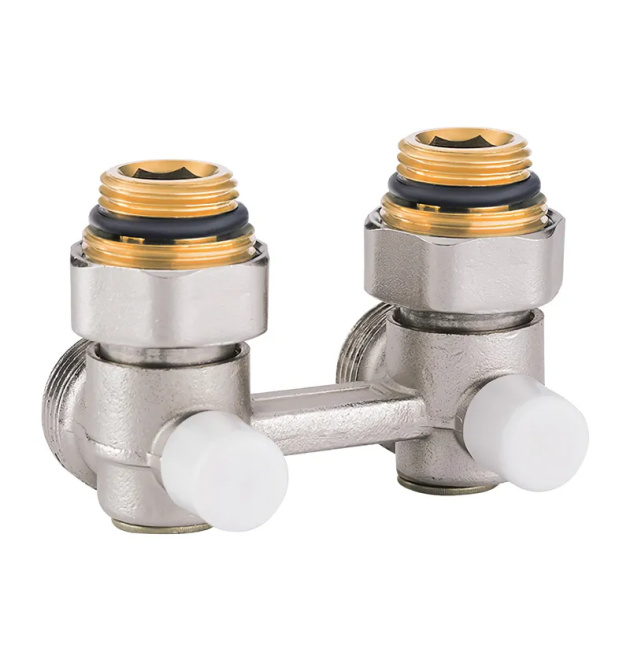 Вузол нижнього підключення радіатора Koer 3/4″ x 1/2″ кутовий із кульовим затвором