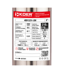 Насос свердловинний відцентровий KOER 4SD12/31+2М (380V) Н=210м Q=16.2м3, P=7500 Вт, каб.2м. (KP3370) фото - 2