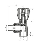 KOER вентиль радиаторный угловой PPR 25x3/4 (Чехия) фото - 2