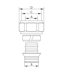 Фитинг евроконус  KOER 16x3/4 для подключения трубы теплого пола фото - 2