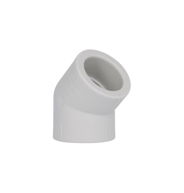 Кутник 45° PPR 32 мм під пайку, без різьби, серія PPR Thermo Alliance