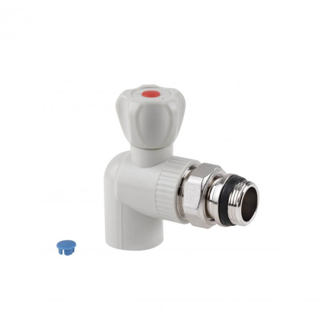 Кран радиаторный угловой PPR/латунь 25x3/4″ с наружной резьбой — PPR SD00029241 Thermo Alliance