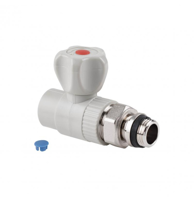 Кран радиаторный прямой PPR/латунь 20×1/2″ с наружной резьбой PPR Thermo Alliance