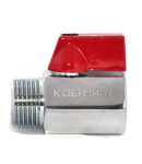 Кран кульовий KOER MINI 1/2″ ЗВ в хромі фото - 2