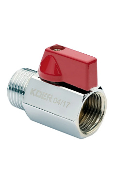 Кран шаровой приборный KOER MINI 1/2″ НР хромированный