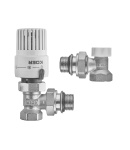 Комплект для підключення радіатора Koer 1/2″ кутовий з термостатичною головкою — фото 3