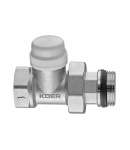 Кран термостатический прямой KOER 1″ с системой «антипротечки» KR.923-Gi — фото 2