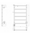 Електричний сушка для рушників ARTTIDESIGN Arras 6 500/800 матовий сатин фото - 2