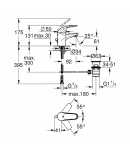 Змішувач для раковини S-розміру Grohe Euroeco New (23262000) фото - 2