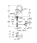 Змішувач для раковини L-розміру Grohe Eurosmart (23537002) фото - 3