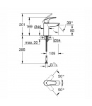 Смеситель для раковины S-размера Grohe Eurosmart New (32467003) фото - 2