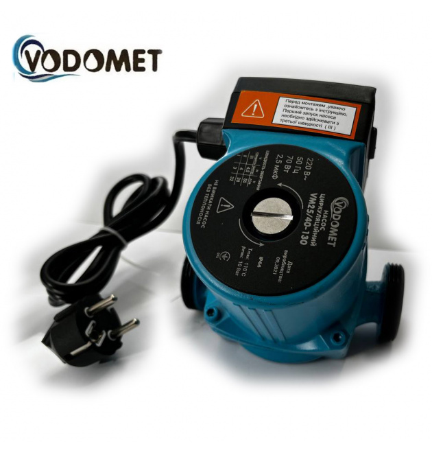 Насос циркуляційний ТМ Vodomet 25-60/180 (Словенія-КНР) фото - 1