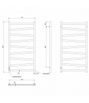 Електрична рушникосушарка для ванної кімнати  Deffi Alpha П9 500x1000 праве підключення (чорний) фото - 3