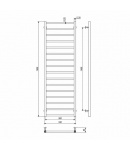 Електрична рушникосушарка для ванної кімнати  Deffi Forest П16 500x1600 праве підключення фото - 3