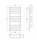 Електрична рушникосушарка для ванної кімнати  Deffi Lux П12 500x1100 ліве підключення фото - 3