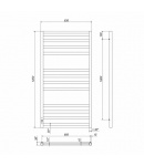 Електрична рушникосушарка для ванної кімнати  Deffi Magnus П12 600x1200 ліве підключення (білий) фото - 2