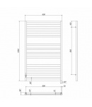 Електрична рушникосушарка для ванної кімнати  Deffi Magnus П12 600x1000 праве підключення (білий) фото - 2