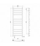 Рушникосушарка для ванної кімнати Deffi Класик Еліт П12 400x1200 У бічне підключення фото - 2
