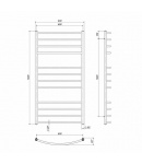 Рушникосушарка для ванної кімнати Deffi Класік Еліт П12 600x1200 У нижнє підключення фото - 3