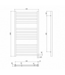 Електрична рушникосушарка для ванної кімнати  Deffi Magnus П12 500x1000 праве підключення (білий) фото - 2