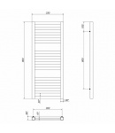 Електрична рушникосушарка для ванної кімнати  Deffi Magnus П12 300x800 праве підключення (білий) фото - 2
