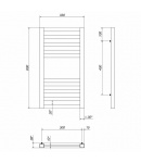 Електрична рушникосушарка для ванної кімнати  Deffi Magnus П8 300x600 праве підключення (білий) фото - 2
