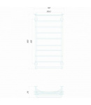 Електрична сушарка для рушників Deffi Юність П10 500x1000 ліве підключення фото - 3