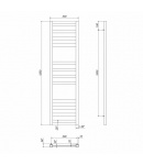 Електрична рушникосушарка для ванної кімнати  Deffi Magnus П12 300x1200 ліве підключення (білий) фото - 2