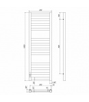 Електрична рушникосушарка для ванної кімнати  Deffi Magnus П12 300x1000 ліве підключення (білий) фото - 2