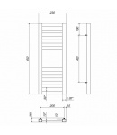 Електрична рушникосушарка для ванної кімнати  Deffi Magnus П8 200x600 праве підключення (білий) фото - 2