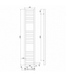 Електрична рушникосушарка для ванної кімнати  Deffi Magnus П12 200x1200 праве підключення (білий) фото - 2