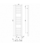 Електрична рушникосушарка для ванної кімнати  Deffi Magnus П12 200x1000 ліве підключення (чорний) фото - 2
