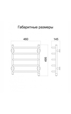 Полотенцесушитель электрический ТЕПЛЫЙ МИР СЛИМ левый золото