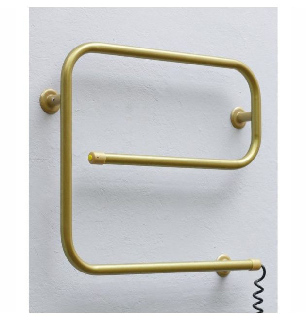 Полотенцесушитель электрический ТЕПЛЫЙ МИР ЗМЕЙКА ЭГО правый золото