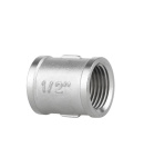 Муфта рівнопрохідна SD Forte 1/2″ ВВ, нікельована латунь — фото 3