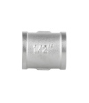 Муфта рівнопрохідна SD Forte 1/2″ ВВ, нікельована латунь — фото 4